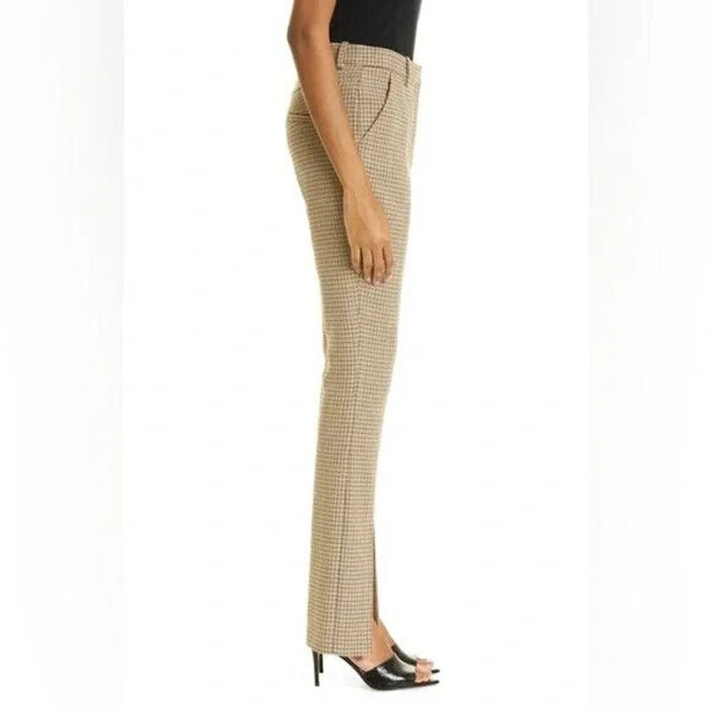 A.L.C. NWT Women's Split Leg Edwin Dress Pants Brown Plaid Size 6 - Picture 6 of 7